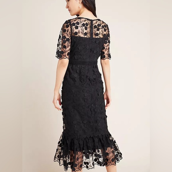 Anthropologie Shoshanna Embroidered Lace Midi Dress - Picture 3 of 8